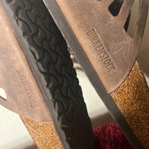 Birkenstock Granada Brown Oiled Leather 2 strap Sandals size 11 - Picture 8 of 17